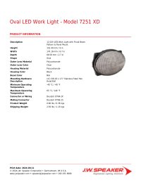 Product Spec Sheet